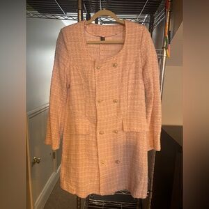 Pretty in Pink Tweed Women's Coat dress